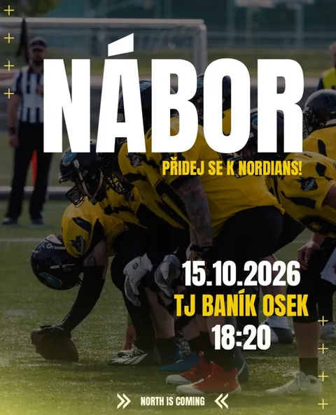 CHCEŠ ZJISTIT, CO V TOBĚ OPRAVDU JE? PŘIDEJ SE K NORDIANS! 🏈⚡ Hledáme nové tváře do týmu! Nezáleží na tom, jestli jsi r